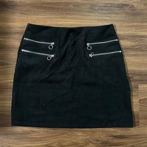 Shein Ring Zipper Detail Corduroy Skirt in Size Medium